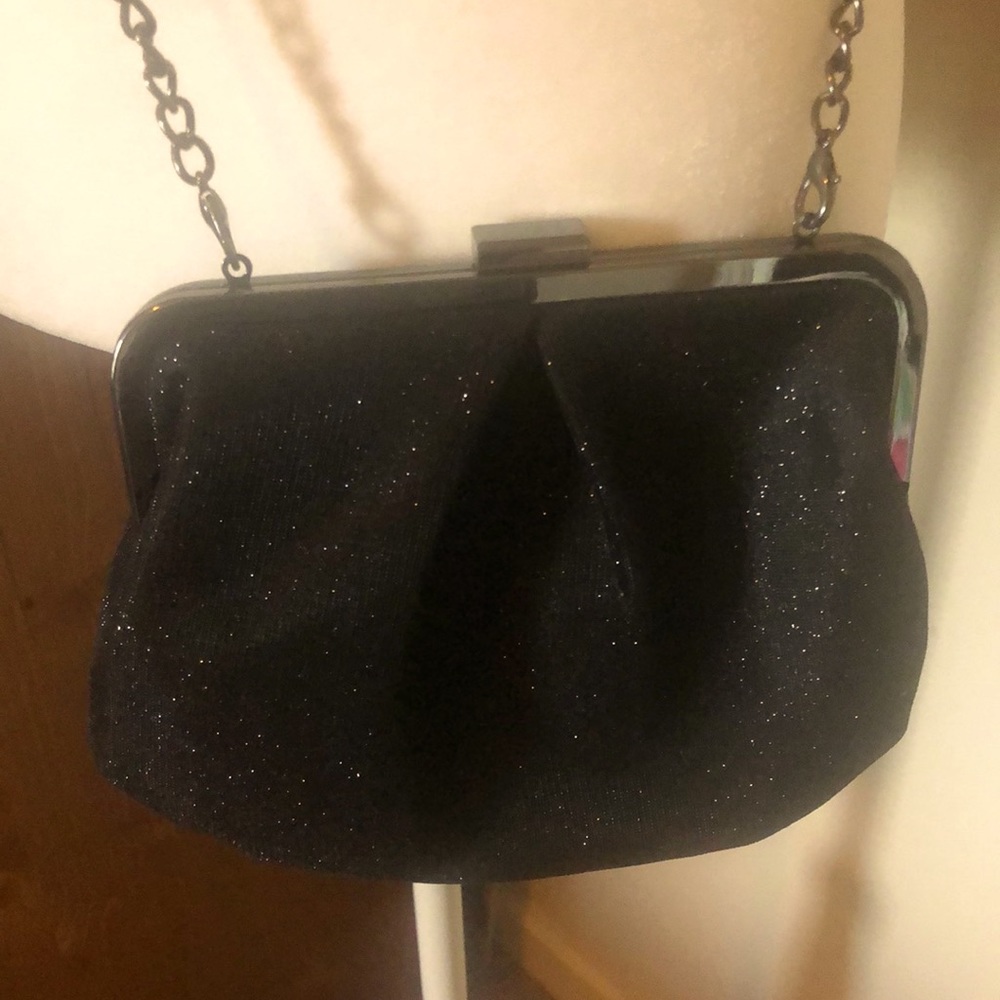 Sparkly black evening bag